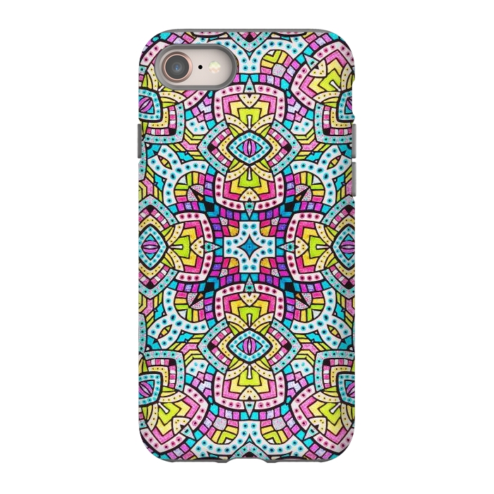 iPhone 8 StrongFit Persian kaleidoscopic Mosaic G515 by Medusa GraphicArt