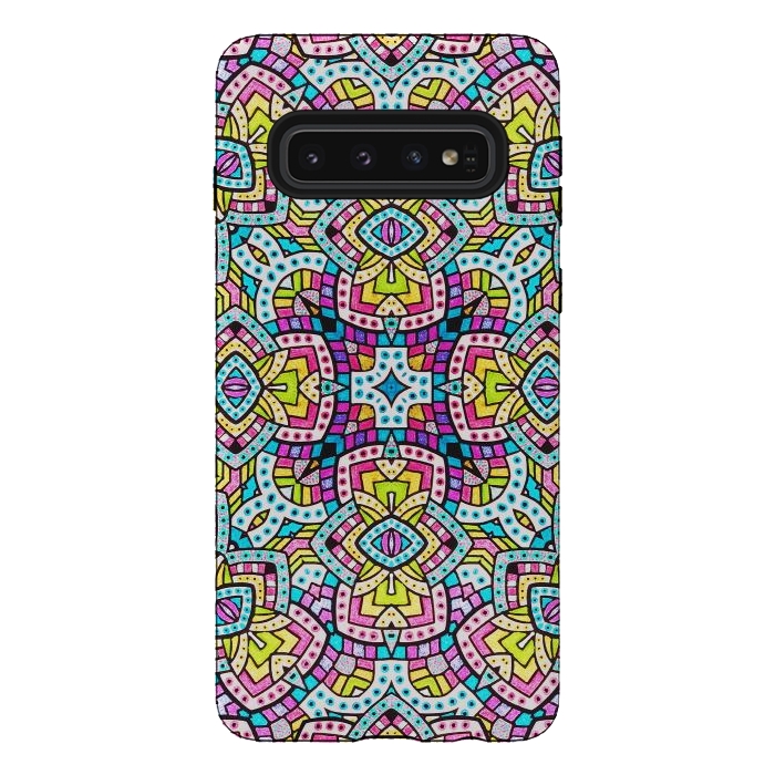 Galaxy S10 StrongFit Persian kaleidoscopic Mosaic G515 by Medusa GraphicArt