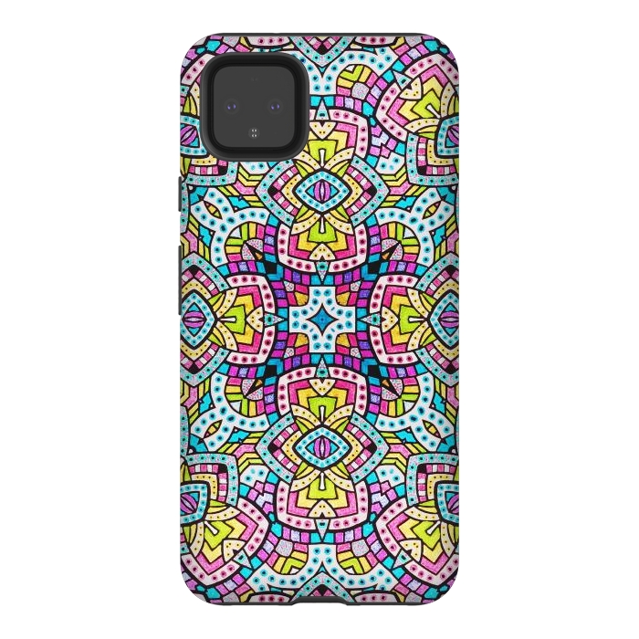 Pixel 4XL StrongFit Persian kaleidoscopic Mosaic G515 by Medusa GraphicArt