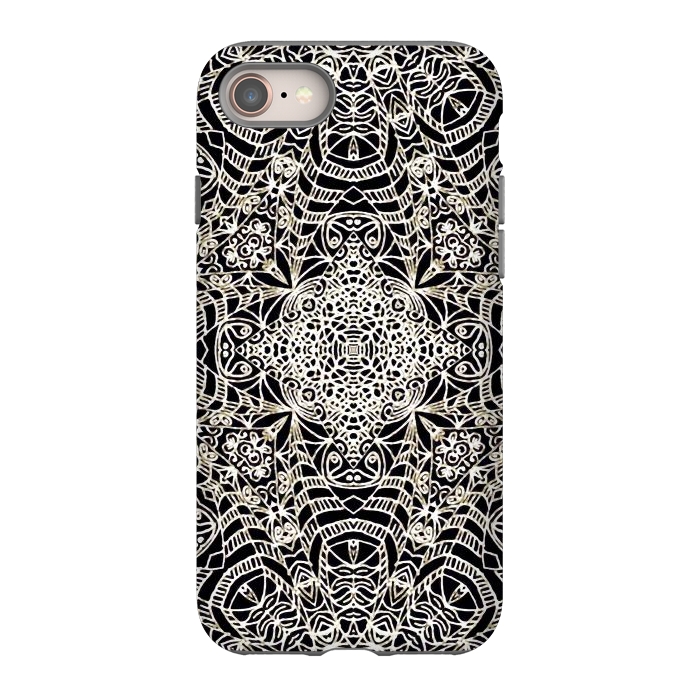 iPhone 8 StrongFit Mehndi Ethnic Style G419 by Medusa GraphicArt