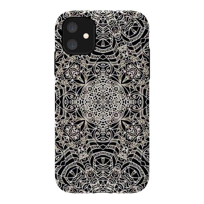 iPhone 11 StrongFit Mehndi Ethnic Style G419 by Medusa GraphicArt