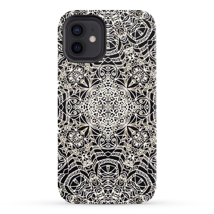 iPhone 12 StrongFit Mehndi Ethnic Style G419 by Medusa GraphicArt