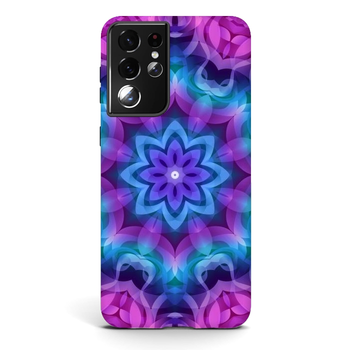 Galaxy S21 ultra StrongFit Floral Abstract G269 by Medusa GraphicArt