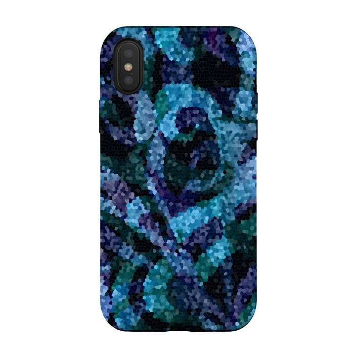 iPhone Xs / X StrongFit Mosaic Floral Abstract G21B by Medusa GraphicArt