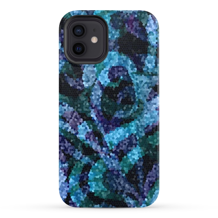 iPhone 12 StrongFit Mosaic Floral Abstract G21B by Medusa GraphicArt