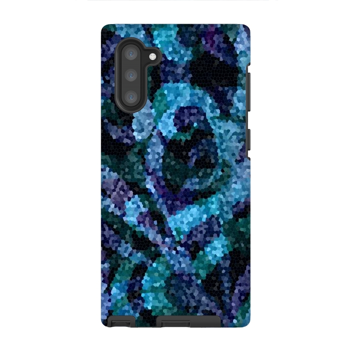 Galaxy Note 10 StrongFit Mosaic Floral Abstract G21B by Medusa GraphicArt