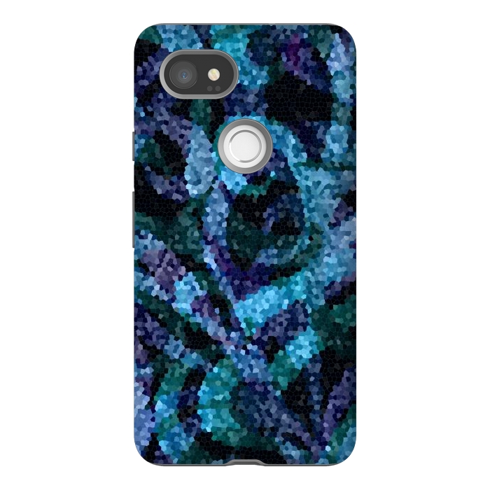 Pixel 2XL StrongFit Mosaic Floral Abstract G21B by Medusa GraphicArt