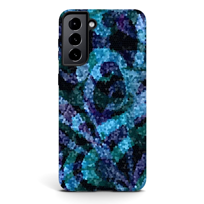 Galaxy S21 plus StrongFit Mosaic Floral Abstract G21B by Medusa GraphicArt