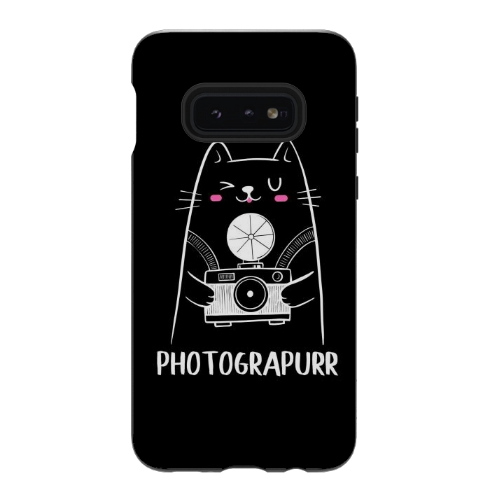 Galaxy S10e StrongFit Yes, i’m a Photograpurr for dark by Afif Quilimo