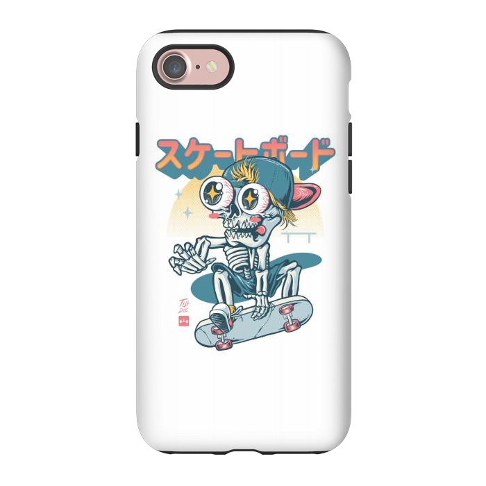 iPhone 7 StrongFit Kawaii Skateboarder by Afif Quilimo