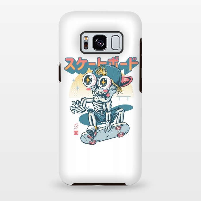 Galaxy S8 plus StrongFit Kawaii Skateboarder by Afif Quilimo