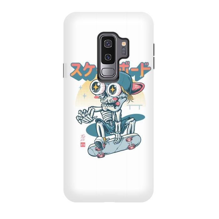 Galaxy S9 plus StrongFit Kawaii Skateboarder by Afif Quilimo