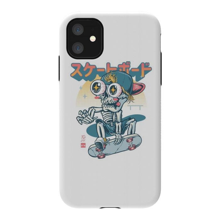 iPhone 11 StrongFit Kawaii Skateboarder by Afif Quilimo