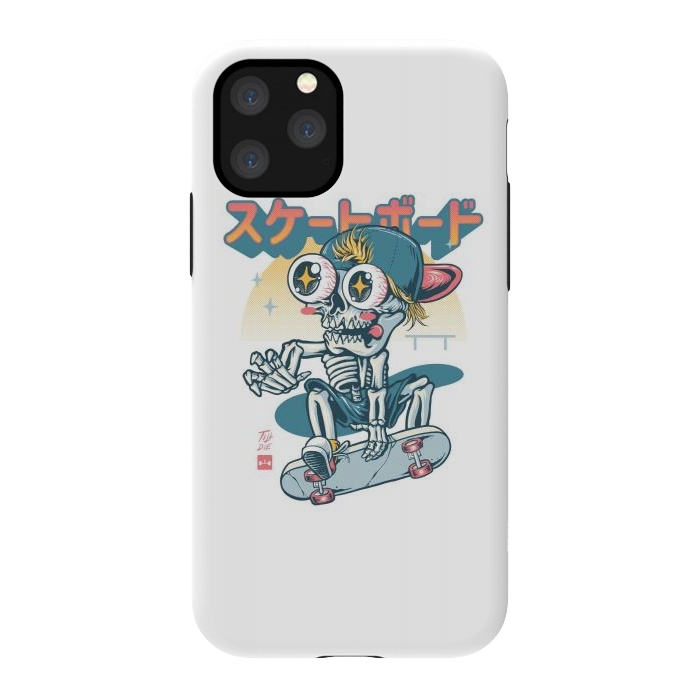 iPhone 11 Pro StrongFit Kawaii Skateboarder by Afif Quilimo