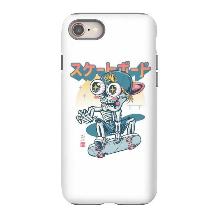 iPhone SE StrongFit Kawaii Skateboarder by Afif Quilimo
