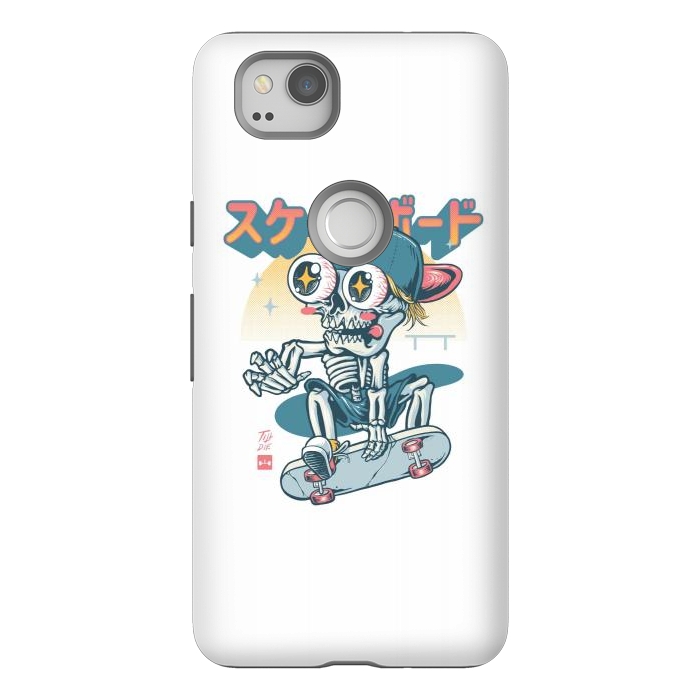 Pixel 2 StrongFit Kawaii Skateboarder by Afif Quilimo