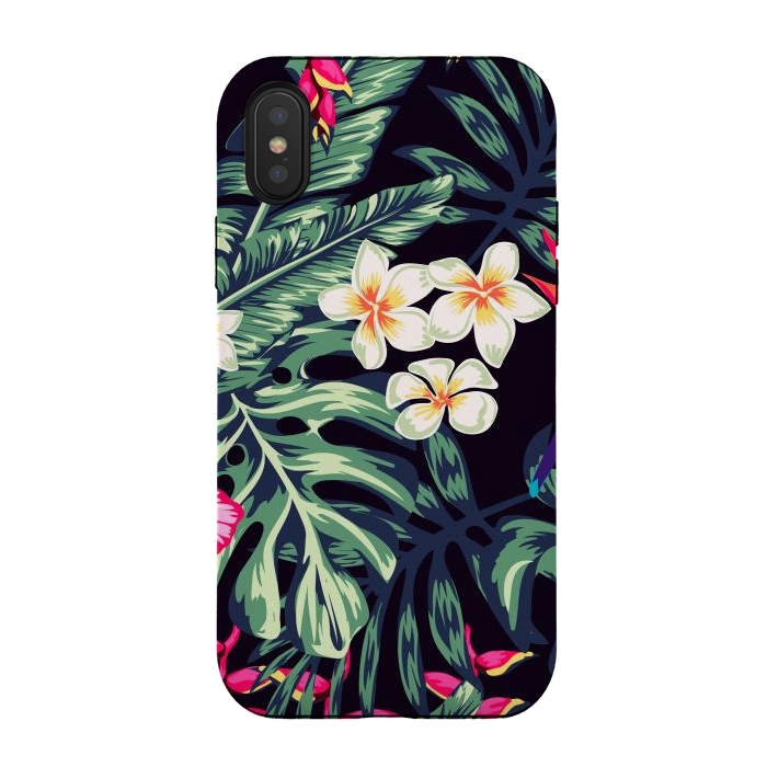 iPhone Xs / X StrongFit Tropical Floral Pattern XVII by ArtsCase