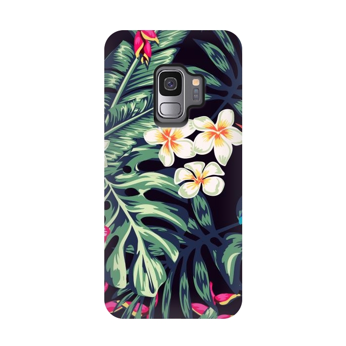 Galaxy S9 StrongFit Tropical Floral Pattern XVII by ArtsCase