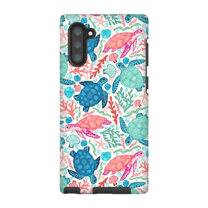 Galaxy Note 10 StrongFit Paradise Beach Turtles by Tangerine-Tane