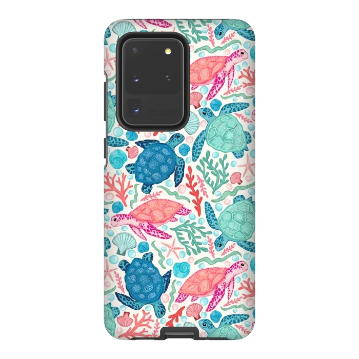 Galaxy S20 Ultra StrongFit Paradise Beach Turtles by Tangerine-Tane