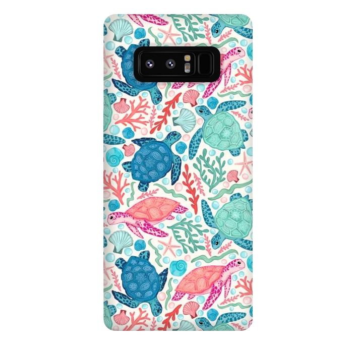 Galaxy Note 8 StrongFit Paradise Beach Turtles by Tangerine-Tane