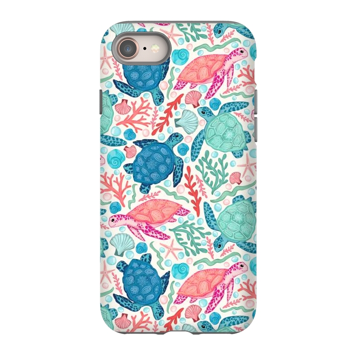 iPhone SE StrongFit Paradise Beach Turtles by Tangerine-Tane