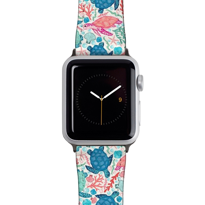 Watch 38mm / 40mm Strap PU leather Paradise Beach Turtles by Tangerine-Tane