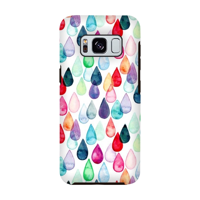 Galaxy S8 StrongFit Watercolour Rainbow Drops by Tangerine-Tane