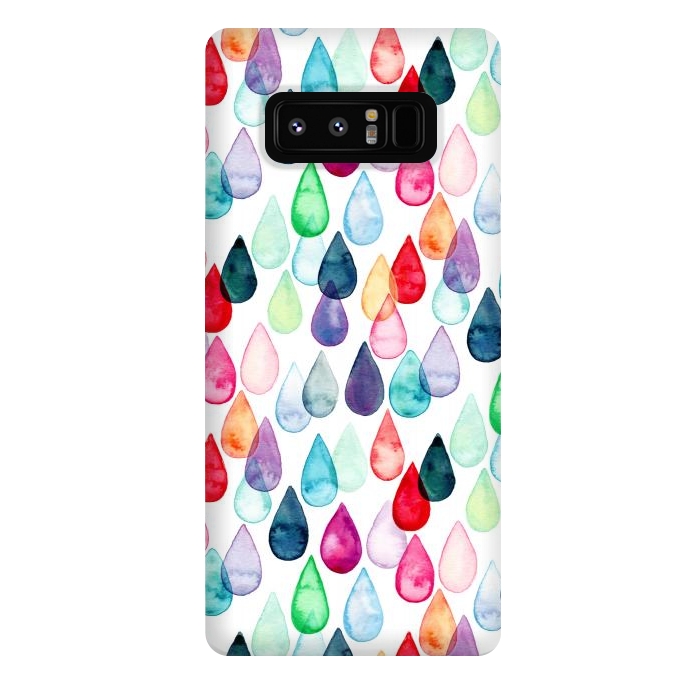 Galaxy Note 8 StrongFit Watercolour Rainbow Drops by Tangerine-Tane