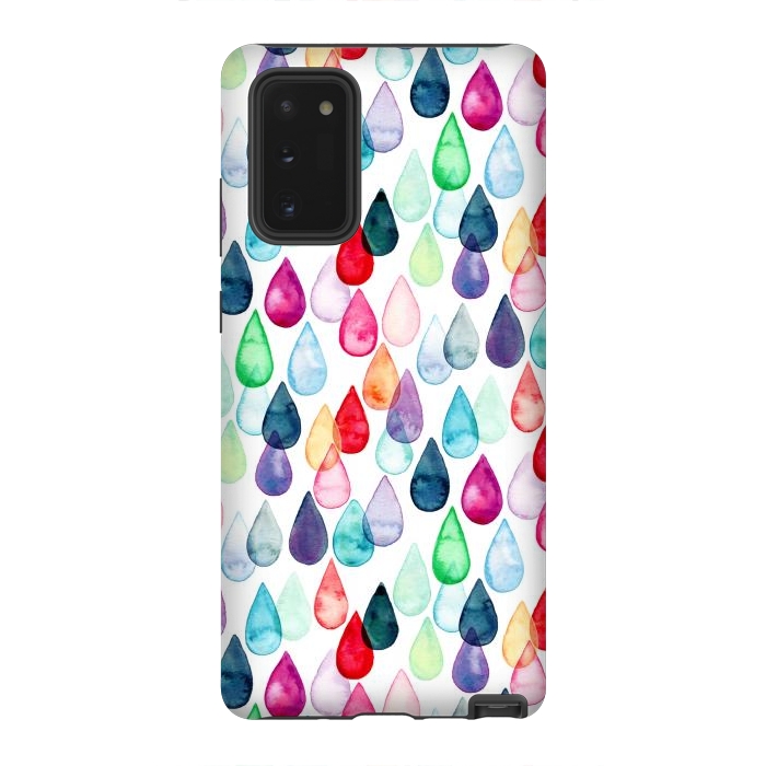 Galaxy Note 20 StrongFit Watercolour Rainbow Drops by Tangerine-Tane