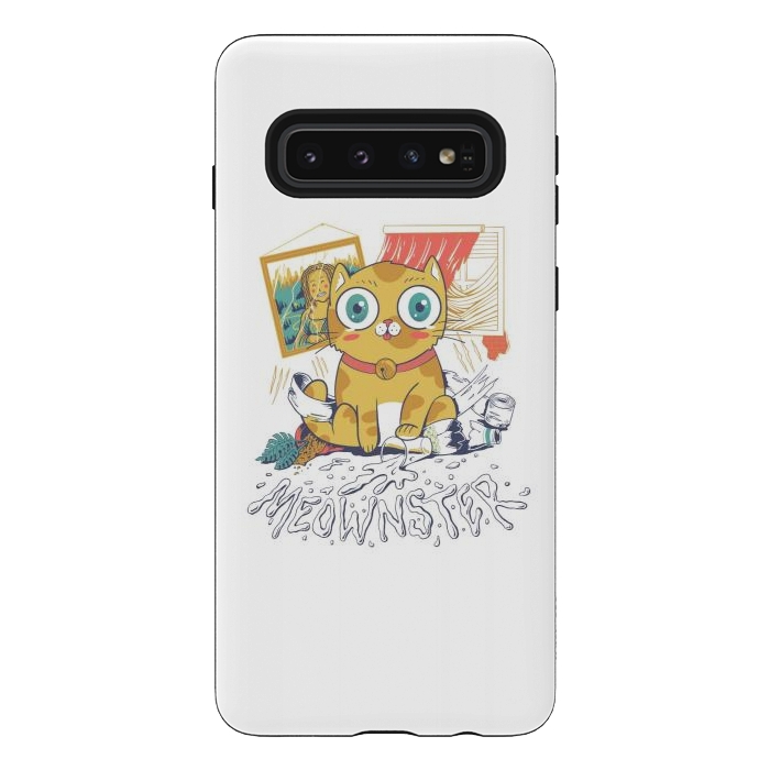 Galaxy S10 StrongFit Meownster by Afif Quilimo