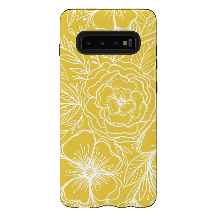 Galaxy S10 plus StrongFit Yellow sunshine by Rose Halsey