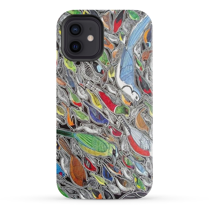iPhone 12 mini StrongFit Birds of Costa Rica by Chloe Yzoard