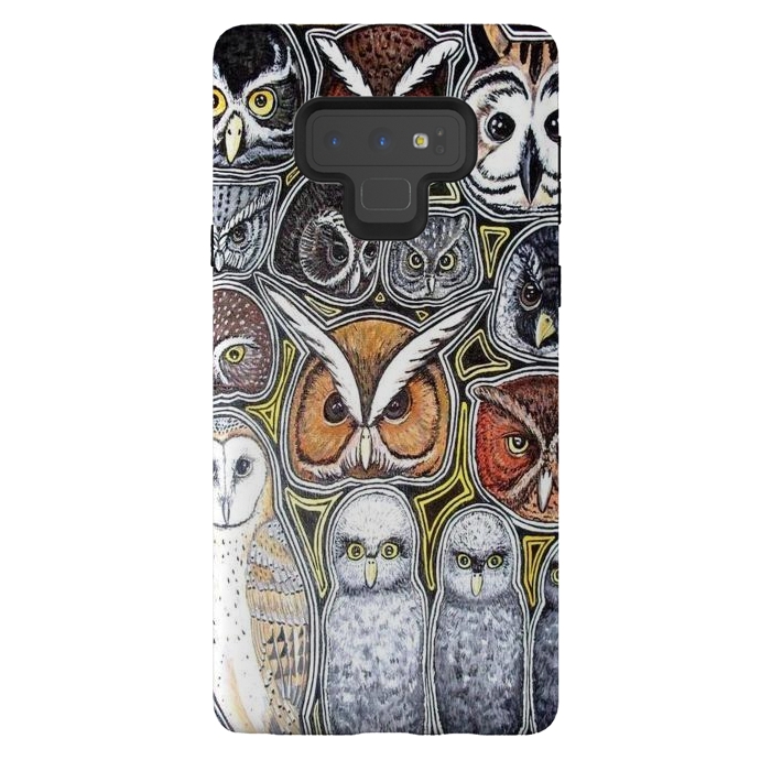 Galaxy Note 9 StrongFit Owls of Costa Rica by Chloe Yzoard