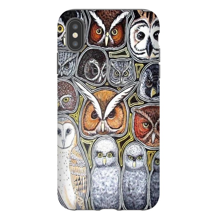 iPhone Xs Max StrongFit Owls of Costa Rica by Chloe Yzoard