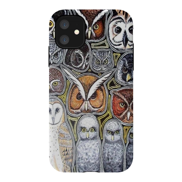 iPhone 11 StrongFit Owls of Costa Rica by Chloe Yzoard