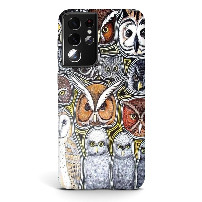 Galaxy S21 ultra StrongFit Owls of Costa Rica by Chloe Yzoard