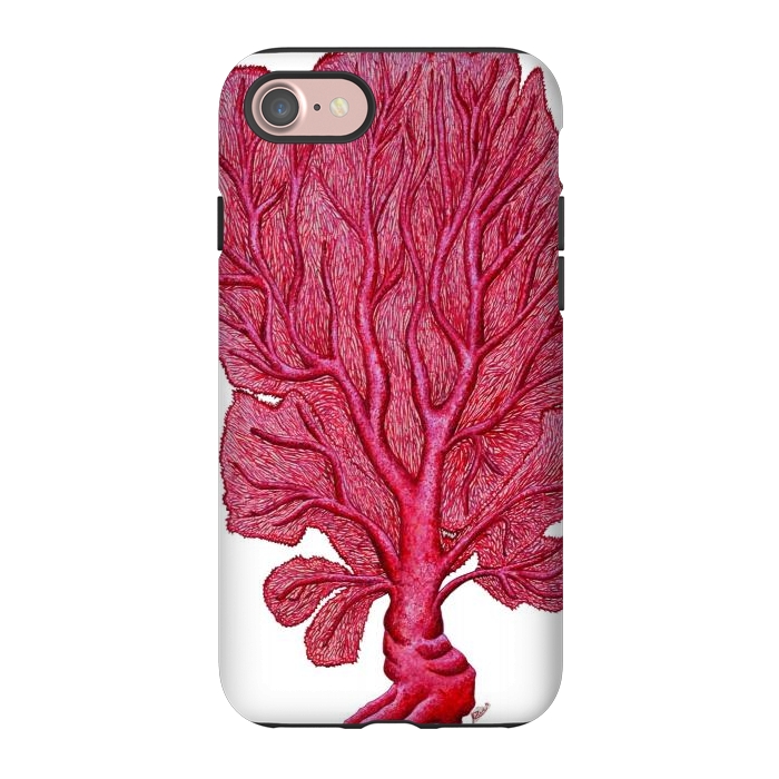 iPhone 7 StrongFit Pink Red Coral Gorgona by Chloe Yzoard