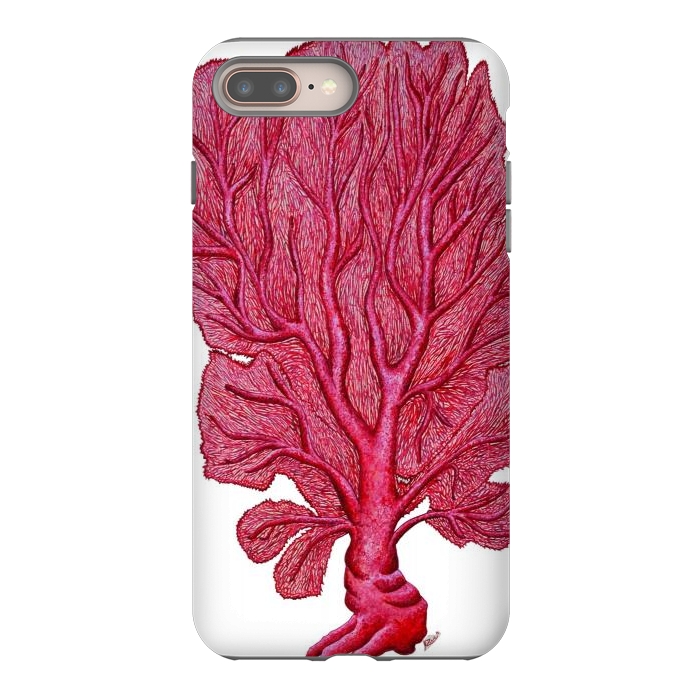 iPhone 7 plus StrongFit Pink Red Coral Gorgona by Chloe Yzoard