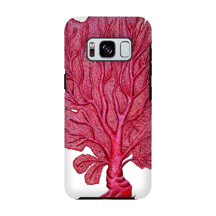 Galaxy S8 StrongFit Pink Red Coral Gorgona by Chloe Yzoard
