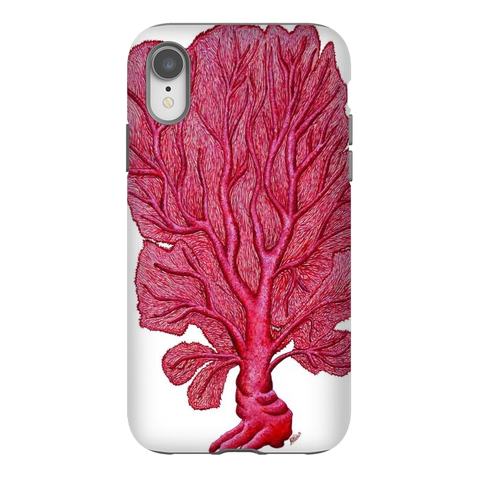 iPhone Xr StrongFit Pink Red Coral Gorgona by Chloe Yzoard