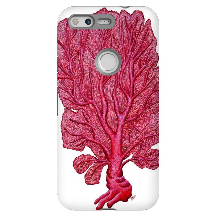 Pixel StrongFit Pink Red Coral Gorgona by Chloe Yzoard