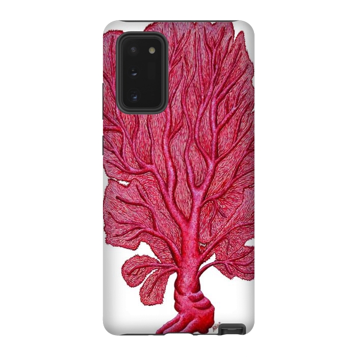 Galaxy Note 20 StrongFit Pink Red Coral Gorgona by Chloe Yzoard