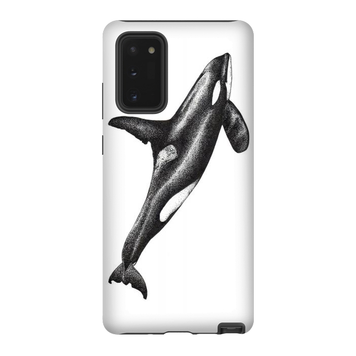 Galaxy Note 20 StrongFit Orca killer whale ink art by Chloe Yzoard