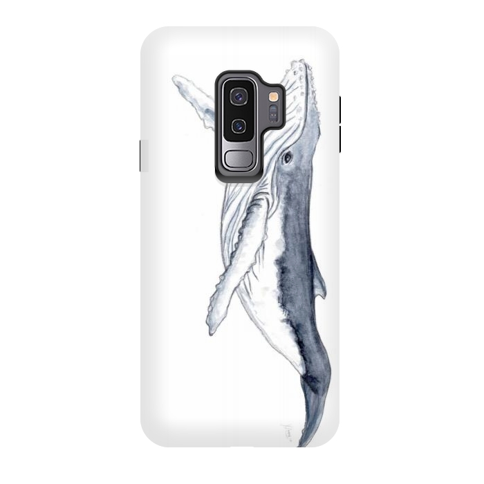 Galaxy S9 plus StrongFit Humpback whale baby Megaptera novaeangliae by Chloe Yzoard