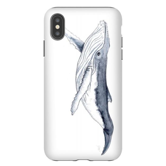 iPhone Xs Max StrongFit Humpback whale baby Megaptera novaeangliae by Chloe Yzoard