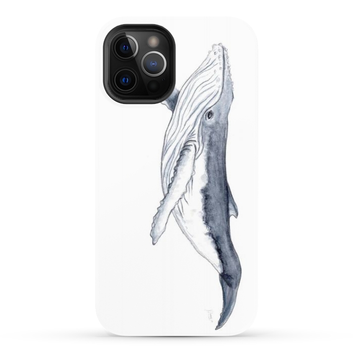iPhone 12 Pro StrongFit Humpback whale baby Megaptera novaeangliae by Chloe Yzoard