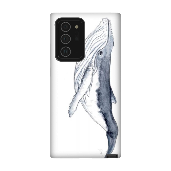 Galaxy Note 20 Ultra StrongFit Humpback whale baby Megaptera novaeangliae by Chloe Yzoard