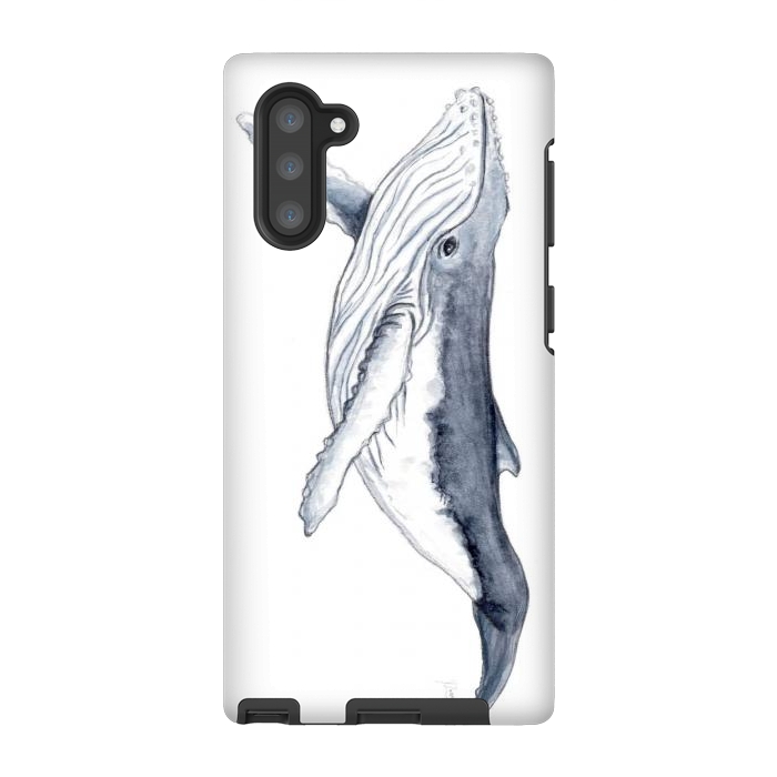 Galaxy Note 10 StrongFit Humpback whale baby Megaptera novaeangliae by Chloe Yzoard