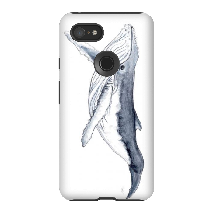 Pixel 3XL StrongFit Humpback whale baby Megaptera novaeangliae by Chloe Yzoard